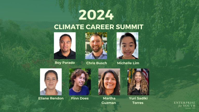 Cover image with all Climate Career Summit speakers